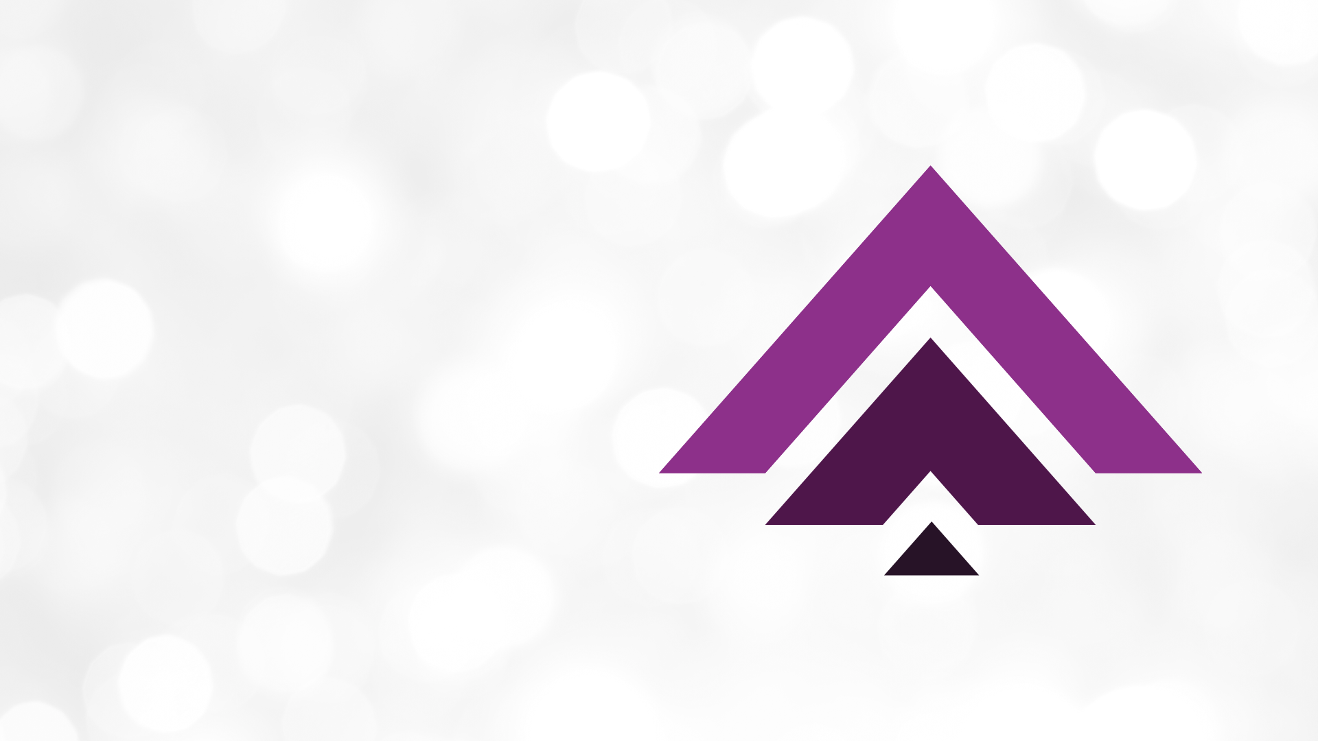 Graphic of 3 purple stacking triangles representing the three A's of "Accommodations make Access to Arts possible"