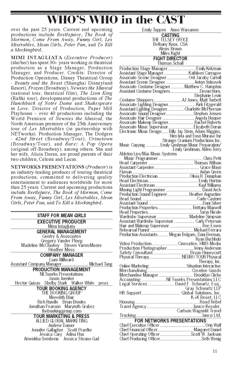 Cast List