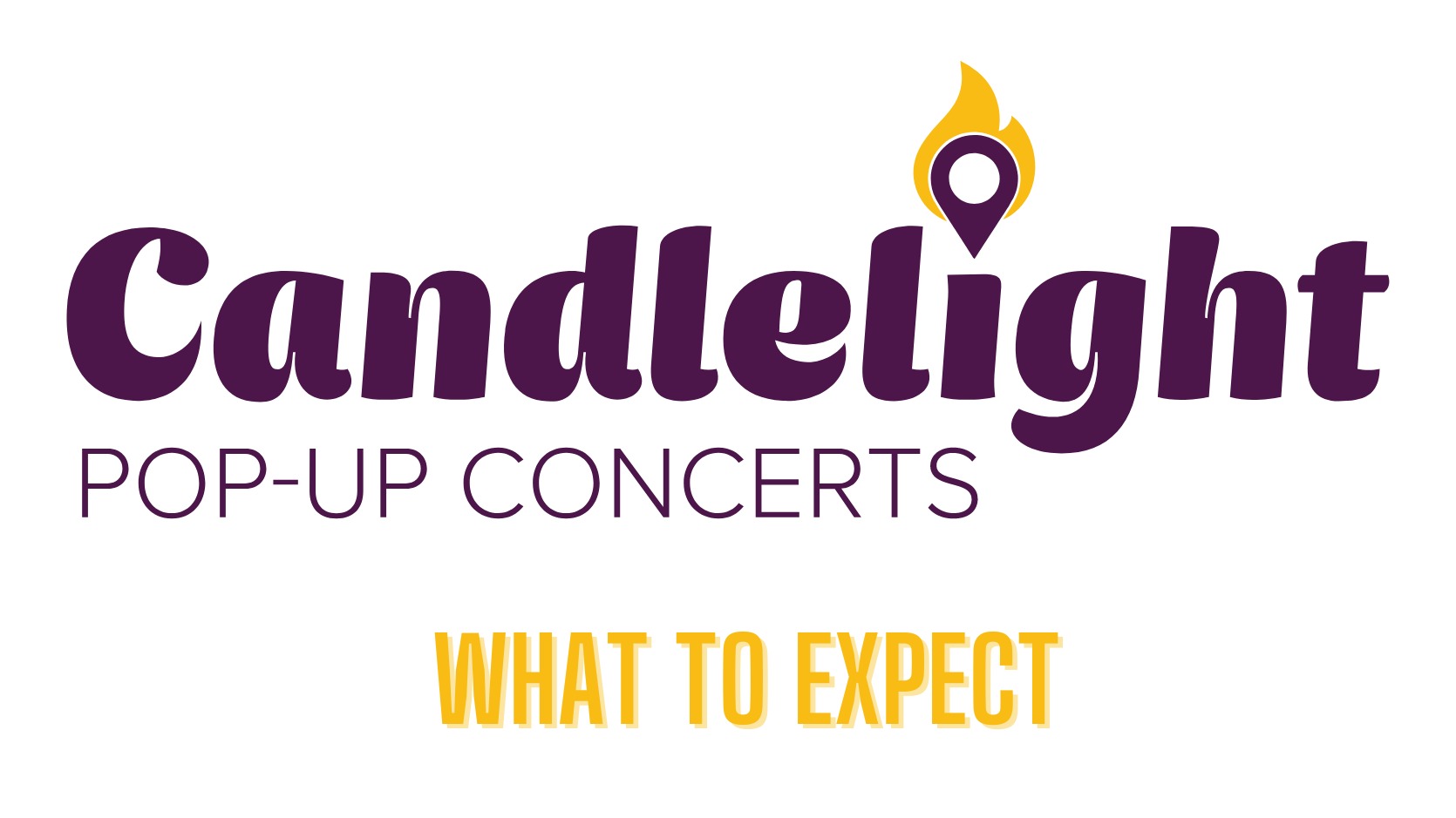 purple candlelight pop up concert logo