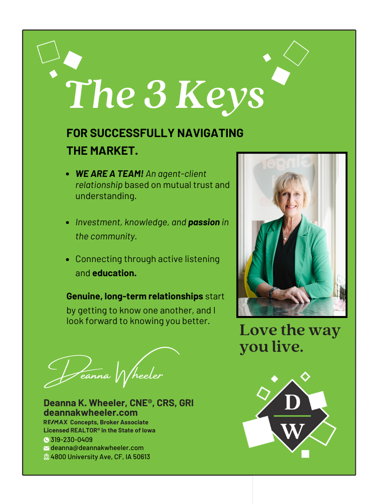 The 3 Keys for successfully navigating the market by Deanna Wheeler