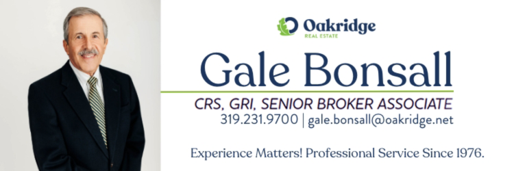 Gale Bonsal photo with contact information from Oakridge Realtors