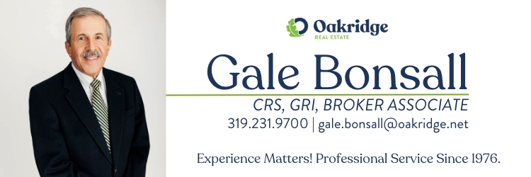 Gale Bonsal photo with contact information from Oakridge Realtors