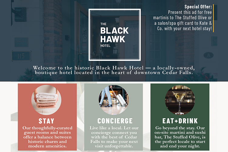 The Black Hawk Hotel, Stay, Concierge, Eat + Drink