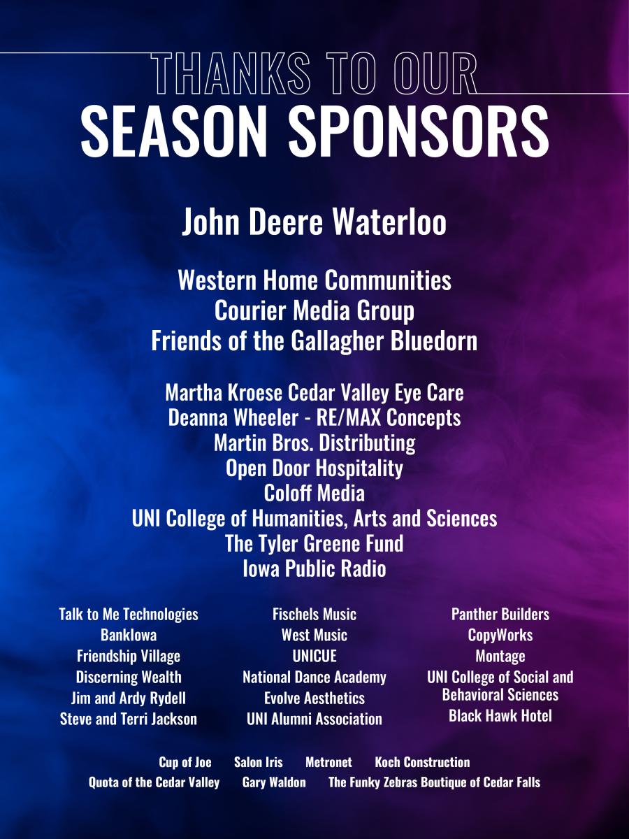 THANK YOU TO OUR SEASON SPONSORS!