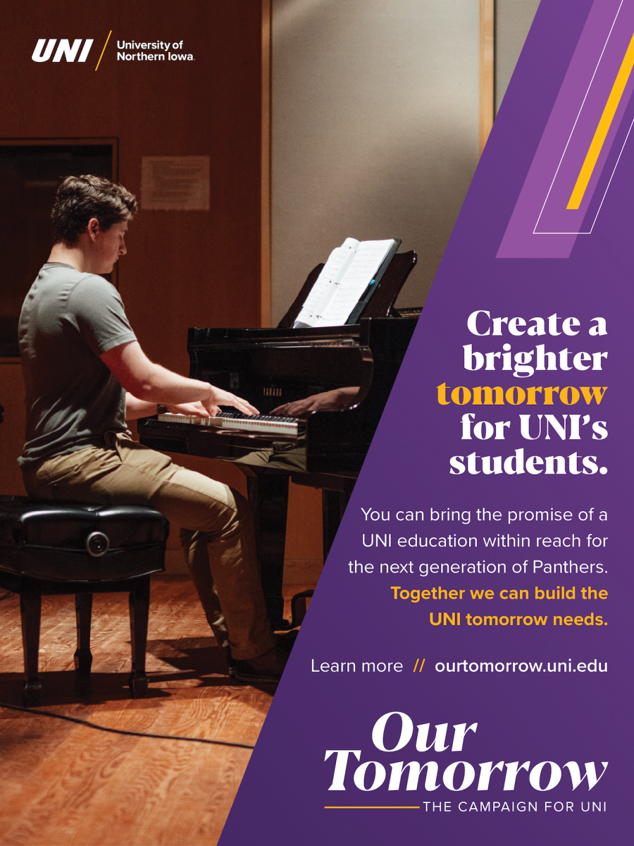 Create a brighter tomorrow for UNI's students - UNI Foundation ad