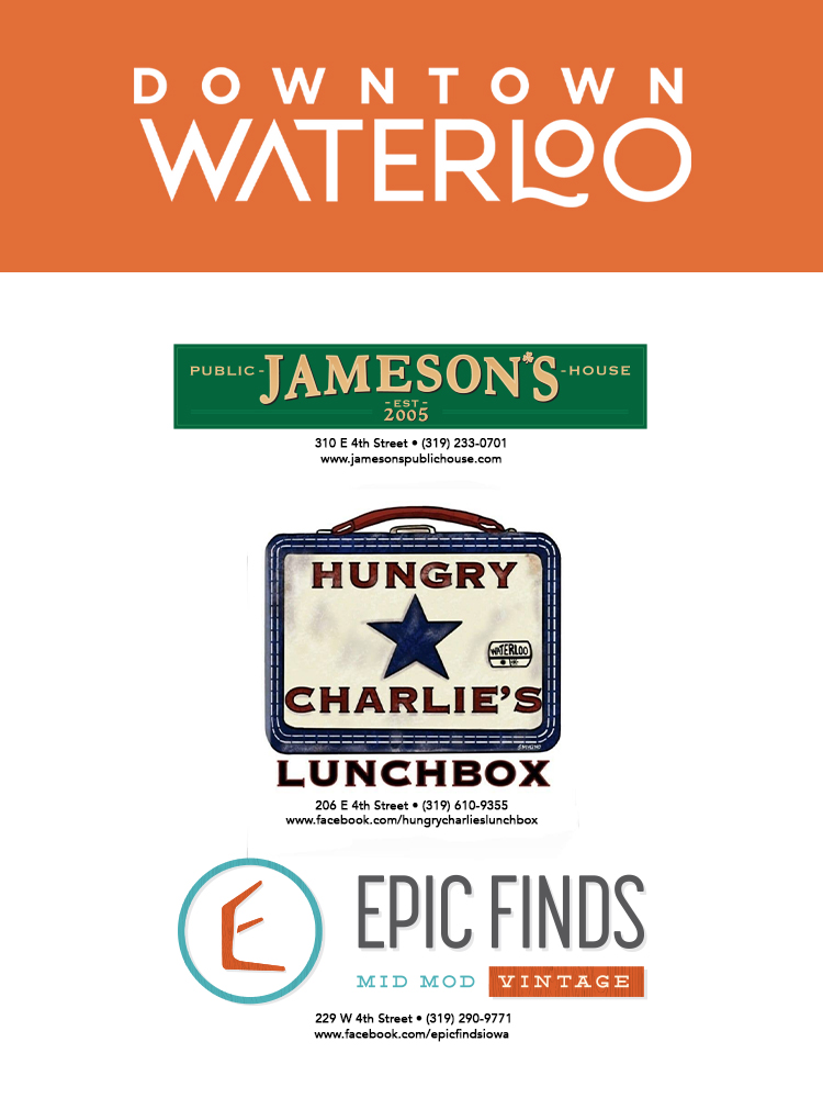 Various Main Street Waterloo location logos