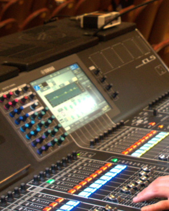 hands on a sound board