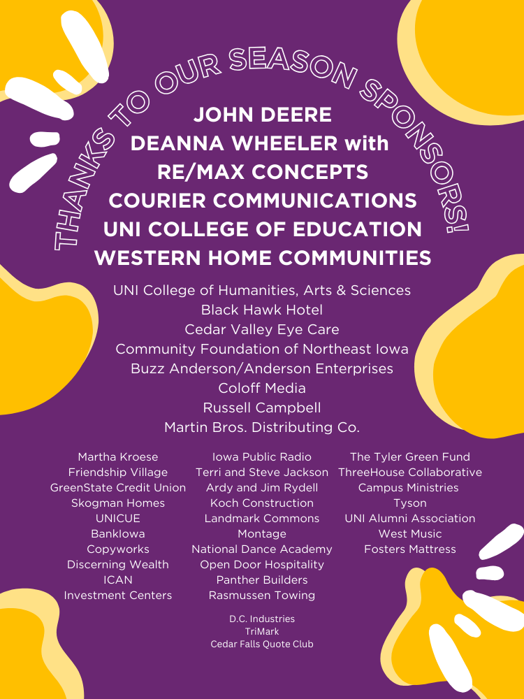 Thank you sponsors on purple background